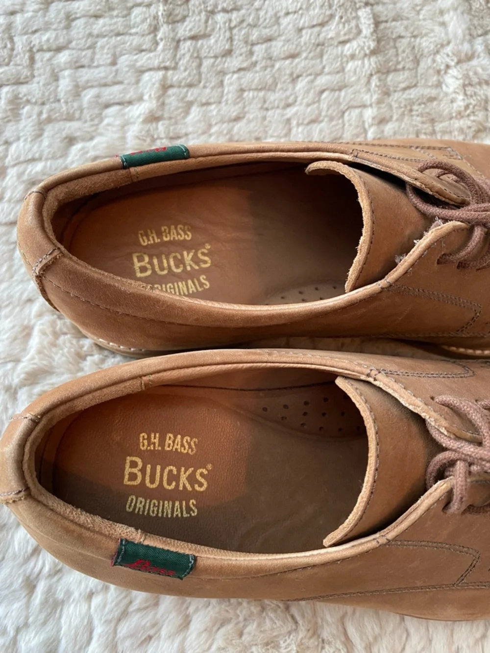 G.H. Bass & Co. Brown Leather Derby Lace-Up Shoes